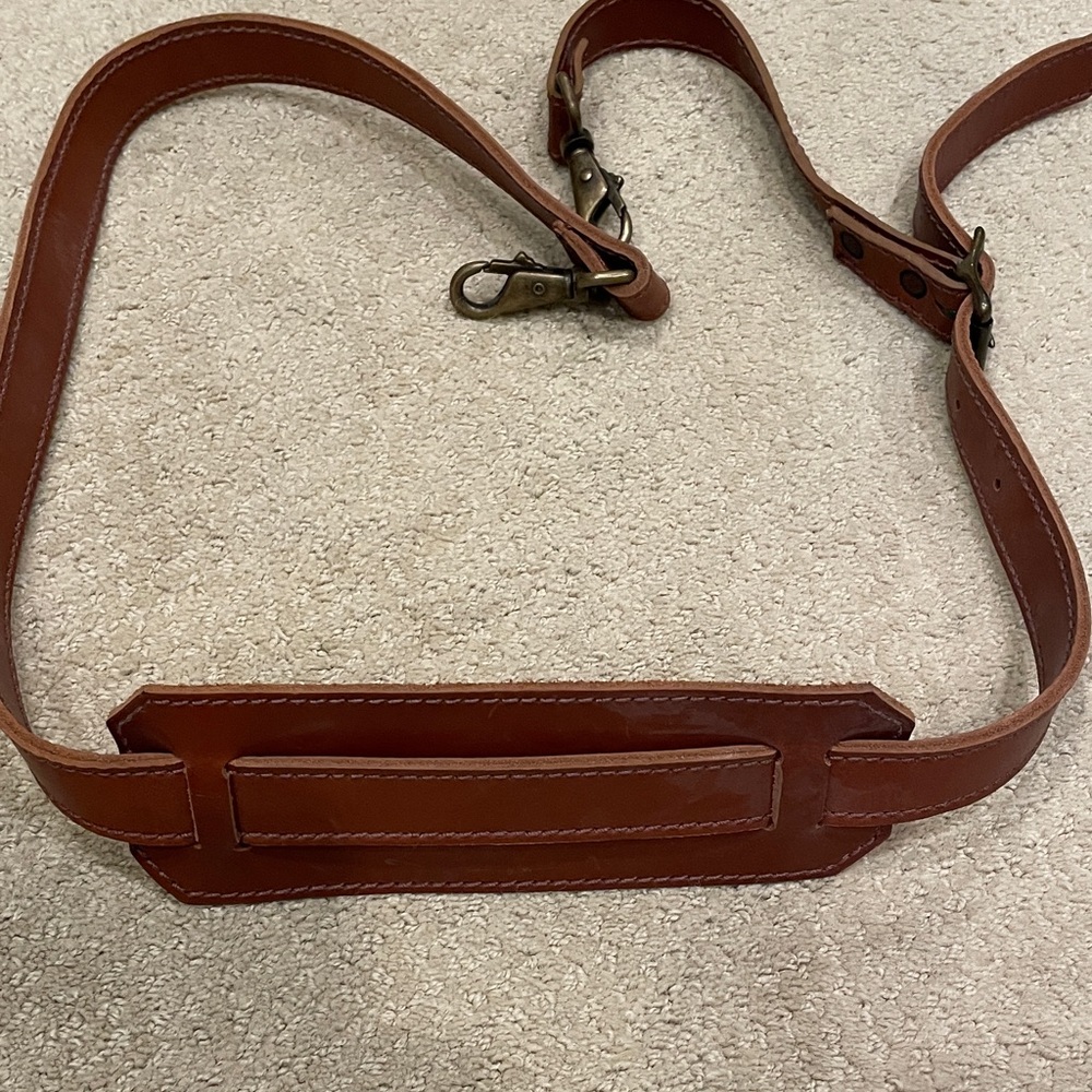 Brown Leather Shoulder Strap